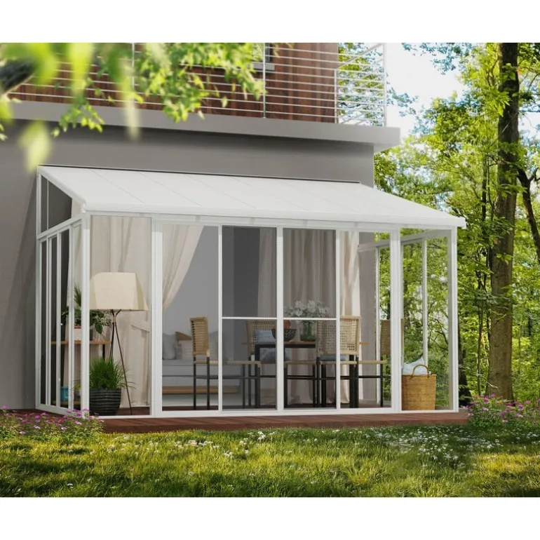 Canopia San Remo Pergola Chiusa in Alluminio 3X4.4 m Bianco