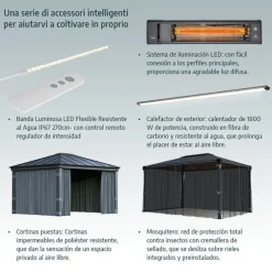 Canopia San Remo Pergola Chiusa in Alluminio 3X4.4 m Bianco