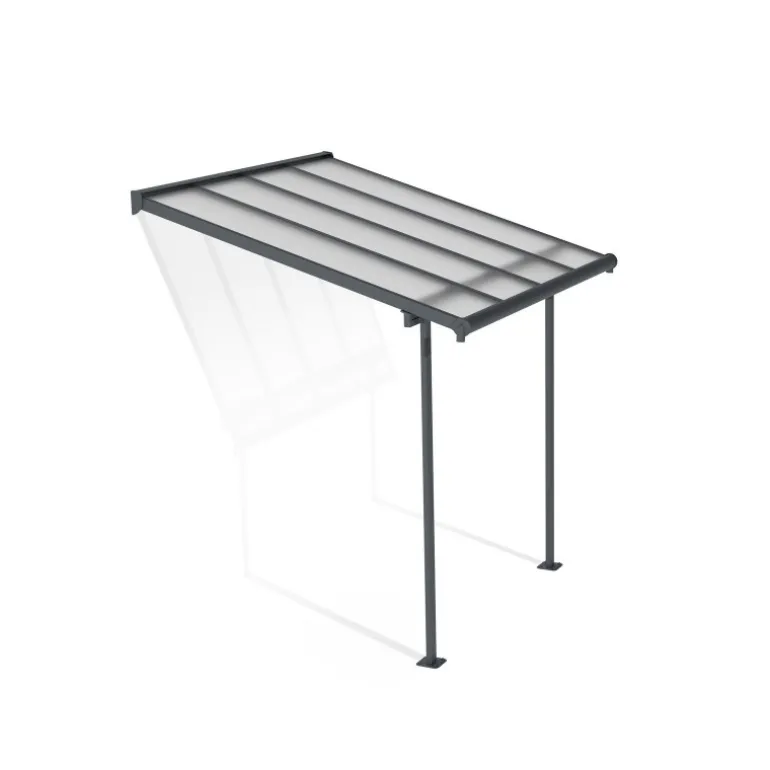 Canopia Sierra Pergola Addossata in Alluminio 2.3X2.3 m Grigio