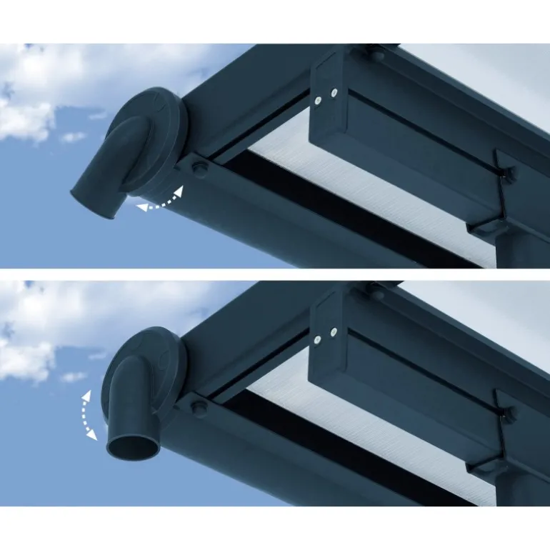 Canopia Sierra Pergola Addossata in Alluminio 2.3X2.3 m Grigio