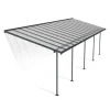 Canopia Sierra Pergola Addossata in Alluminio 3X9.7 m Grigio