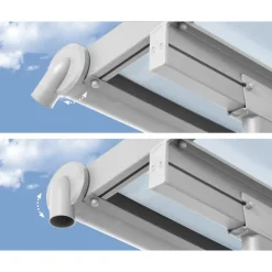 Canopia Sierra Pergola Addossata in Alluminio 2.3X4.5 m Bianco