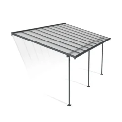 Canopia Sierra Pergola Addossata in Alluminio 3X5.6 m Grigio