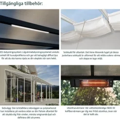 Canopia Sierra Pergola Addossata in Alluminio 3X5.6 m Grigio