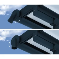 Canopia Sierra Pergola Addossata in Alluminio 3X5.6 m Grigio