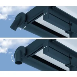 Canopia Sierra Pergola Addossata in Alluminio 2.3X4.5 m Grigio