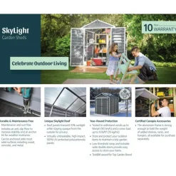 Canopia Skylight Casetta Da Giardino in Policarbonato 303X185X217 cm Grigio