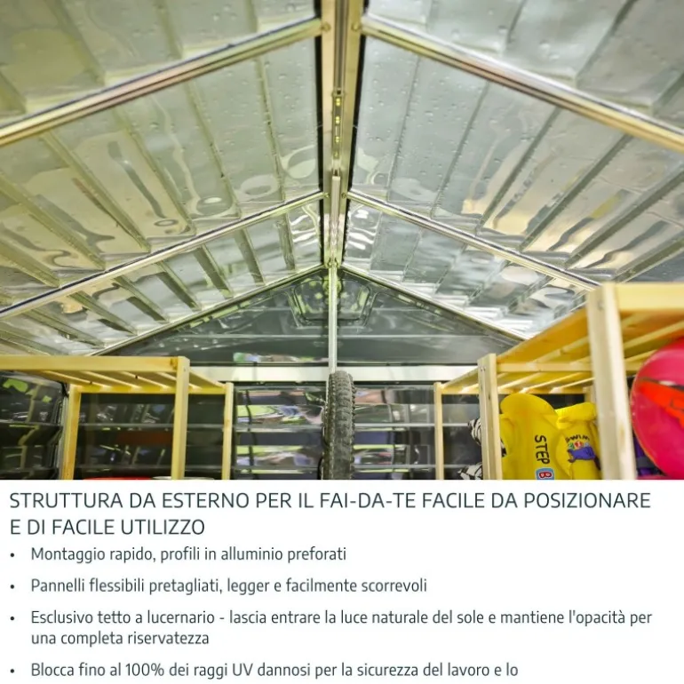 Canopia Skylight Casetta Da Giardino in Policarbonato 154X185X217 cm Grigio Deco