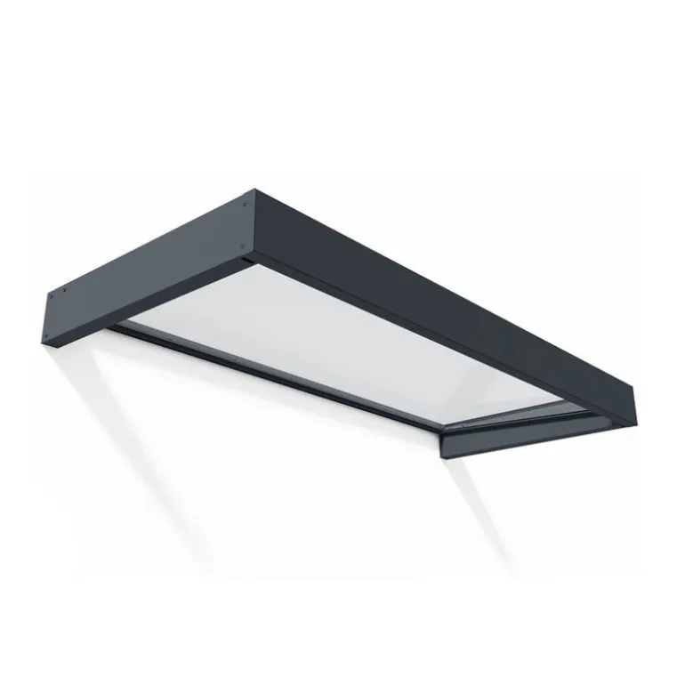 Canopia Sophia Pensilina Da Esterno 215X95 cm - Struttura Grigia Pannello Trasparente