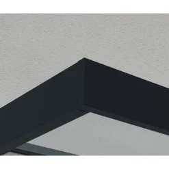 Canopia Sophia Pensilina Da Esterno 215X95 cm - Struttura Grigia Pannello Trasparente