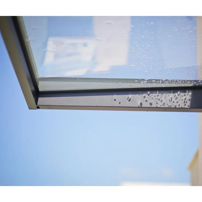 Canopia Sophia Pensilina Da Esterno 215X95 cm - Struttura Grigia Pannello Trasparente