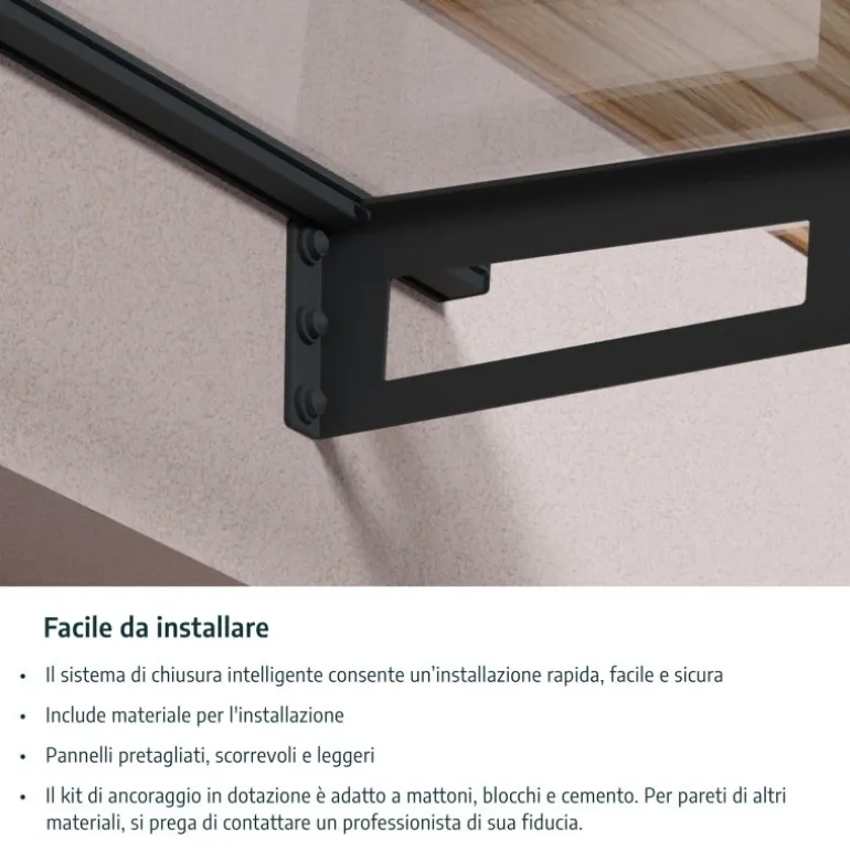 Canopia Sophia Pensilina Da Esterno 160X95 cm - Struttura Bianca Pannelli Opal Bianco