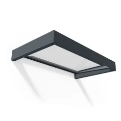 Canopia Sophia Pensilina Da Esterno 160X95 cm - Struttura Grigia Pannello Trasparente