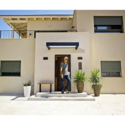 Canopia Sophia Pensilina Da Esterno 160X95 cm - Struttura Grigia Pannello Trasparente