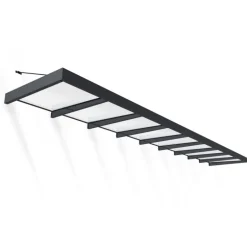 Canopia Sophia XL Pensilina Da Esterno 850X140 cm - Struttura Grigia Pannelli Opal Bianco