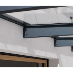 Canopia Sophia XL Pensilina Da Esterno 660X140X67 cm - Struttura Grigia Pannello Trasparente