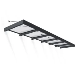 Canopia Sophia XL Pensilina Da Esterno 565X140X67 cm - Struttura Grigia Pannello Trasparente
