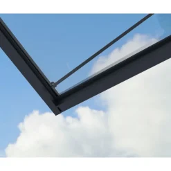 Canopia Sophia XL Pensilina Da Esterno 379X140X67 cm - Struttura Grigia Pannello Trasparente