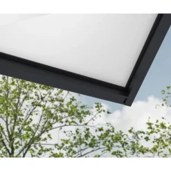 Canopia Sophia XL Pensilina Da Esterno 380X140 cm - Struttura Grigia Pannelli Opal Bianco