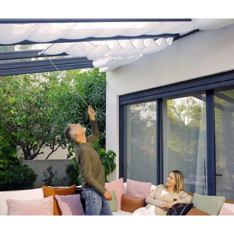 Canopia Stockholm Pergola Addossata in Alluminio di Premium 3.4X5.2 m Trasparente