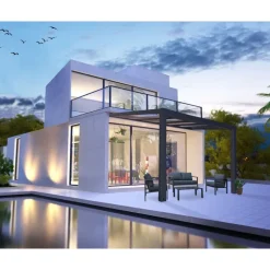 Canopia Stockholm Pergola Addossata in Alluminio di Premium 3.4X3.7 m Trasparente