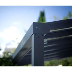 Canopia Stockholm Pergola Addossata in Alluminio di Premium 3.4X3.7 m Trasparente