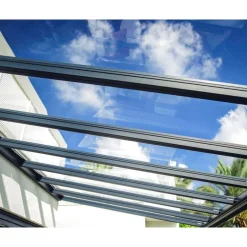 Canopia Stockholm Pergola Addossata in Alluminio di Premium 3.4X6 m Trasparente