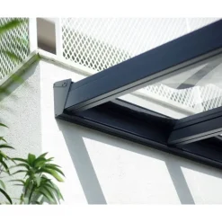 Canopia Stockholm Pergola Addossata in Alluminio di Premium 3.4X7.3 m Trasparente