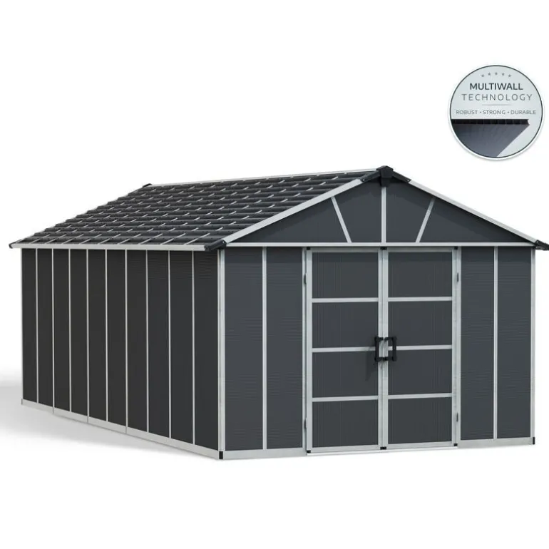 Canopia Yukon Casetta Da Giardino in Policarbonato 643X332X252 cm Grigio