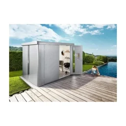 Casetta da Giardino in Metallo NEO 4D Biohort con Porta a Due Battenti