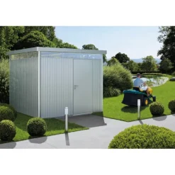 Casetta da Giardino in Metallo HIGHLINE 6 con Porta a Due Battenti Biohort