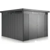 Casetta da Giardino in Metallo HIGHLINE 5 con Porta a Due Battenti Biohort