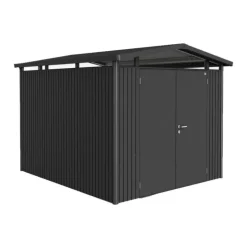 Casetta da Giardino in Metallo PANORAMA 2 con Porta a Due Battenti Biohort