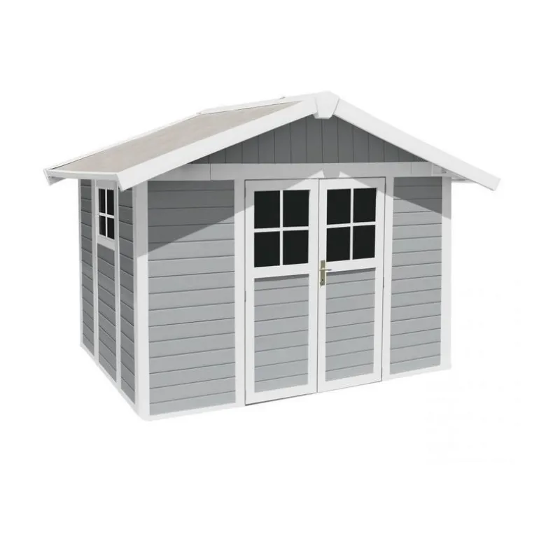 Casetta da Giardino in Resina DECO 7 LIGHT GREY Grosfillex