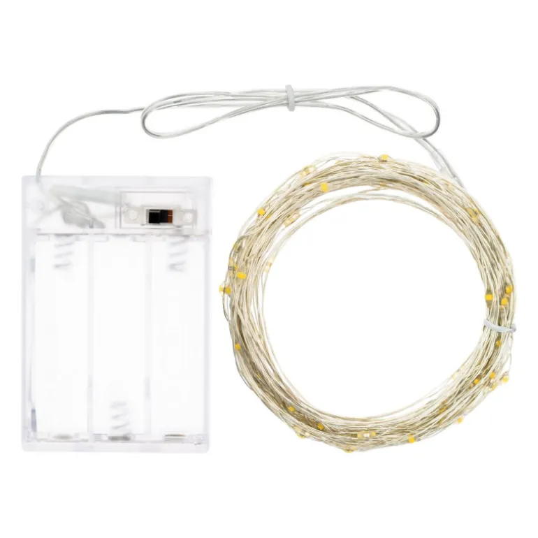 Catena 100 MicroLED BIANCO CALDO Luce Fissa