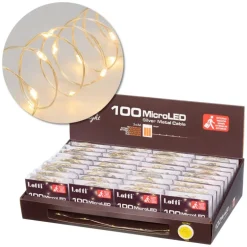Catena 100 MicroLED BIANCO CALDO Luce Fissa