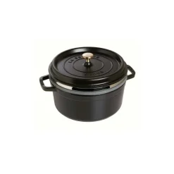 Cocotte con Cestello 26 cm Nera in Ghisa