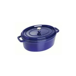 Cocotte Ovale 31 cm Blu Scura in Ghisa