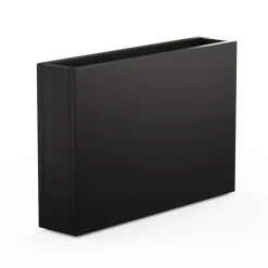 Fioriera Alta Herstera DECO PLANTER DIVIDER 25 in Metallo colore Nero e Legno 100x25x80 cm