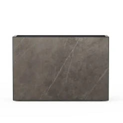 Fioriera Alta Herstera DECO PLANTER DIVIDER 25 in Metallo colore Nero e Pannello Effetto Marmo 120x25x80 cm