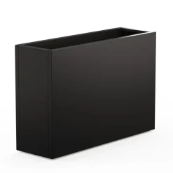 Fioriera Alta Herstera DECO PLANTER DIVIDER 40 in Metallo colore Nero e Legno 100x40x80 cm