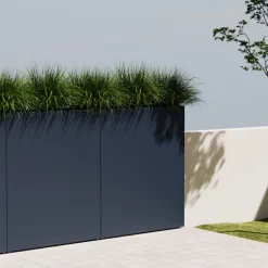 Fioriera Alta Herstera PLANTER DIVIDER 40 in Metallo colore Antracite 100x40x115 cm