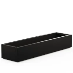 Fioriera Bassa Herstera PLANTER WOOD XIC 150 in Metallo colore Antracite 150x40x25cm
