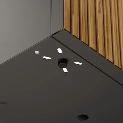 Fioriera Bassa Herstera PLANTER WOOD XIC 100 in Metallo colore Antracite 100x40x25cm