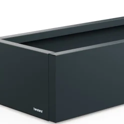 Fioriera Bassa Herstera PLANTER XIC 100 in Metallo colore Antracite 100x40x25cm