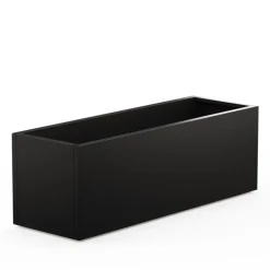 Fioriera Herstera DECO PLANTER in Metallo colore Nero e Legno 150x50x50 cm
