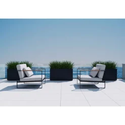 Fioriera Herstera PLANTER 30 in Metallo colore Antracite 100x30x50 cm