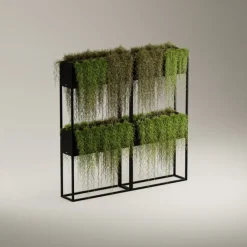 Fioriera Hestera PLANTER HUB in Metallo colore Antracite 80x25x78