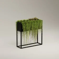 Fioriera Hestera PLANTER HUB in Metallo colore Antracite 80x25x78