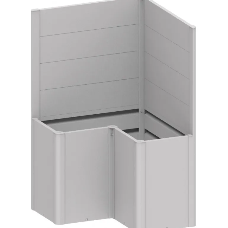 Frangivista per Aiuola Rialzata a L in Metallo Biohort